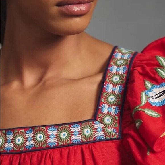 FARM Rio Red Ruffled Tiered Maxi Sundress - Picture 2 of 9